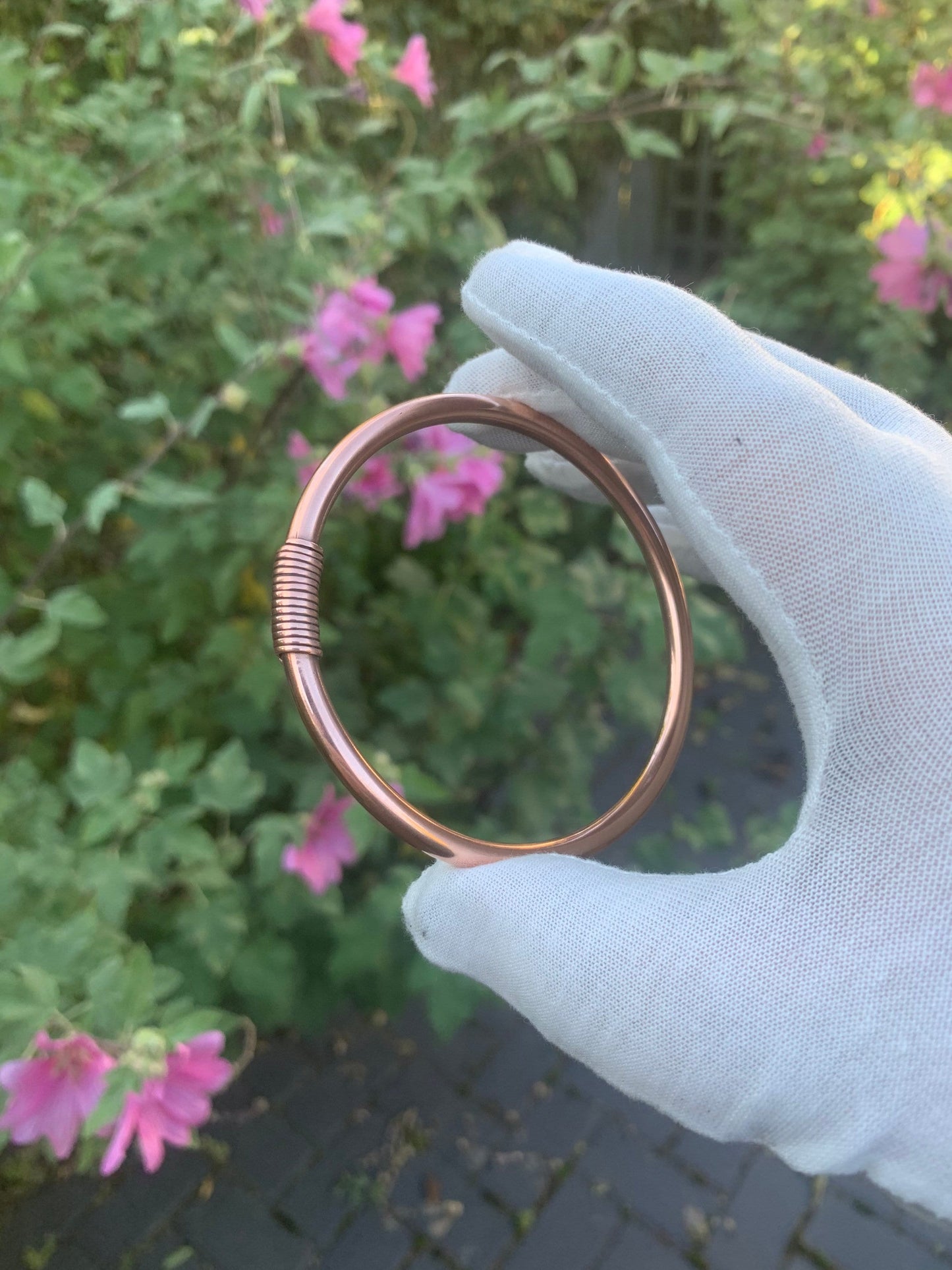 Solid Copper or Bronze Bangle, Men’s or Womens Copper Cuff Bracelet, Gift for him, Gift for her