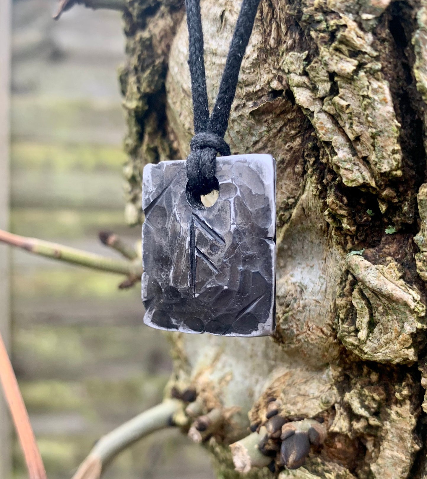 Runic Steel Forged Runic Viking Pendant, Gifts for Him, Gifts for Her, Rune Pendant