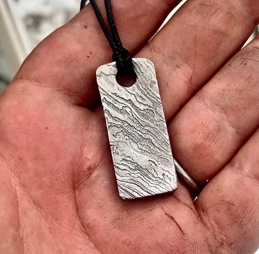 Firestorm Damascus Steel Pendant, Gifts for him, Gifts for her