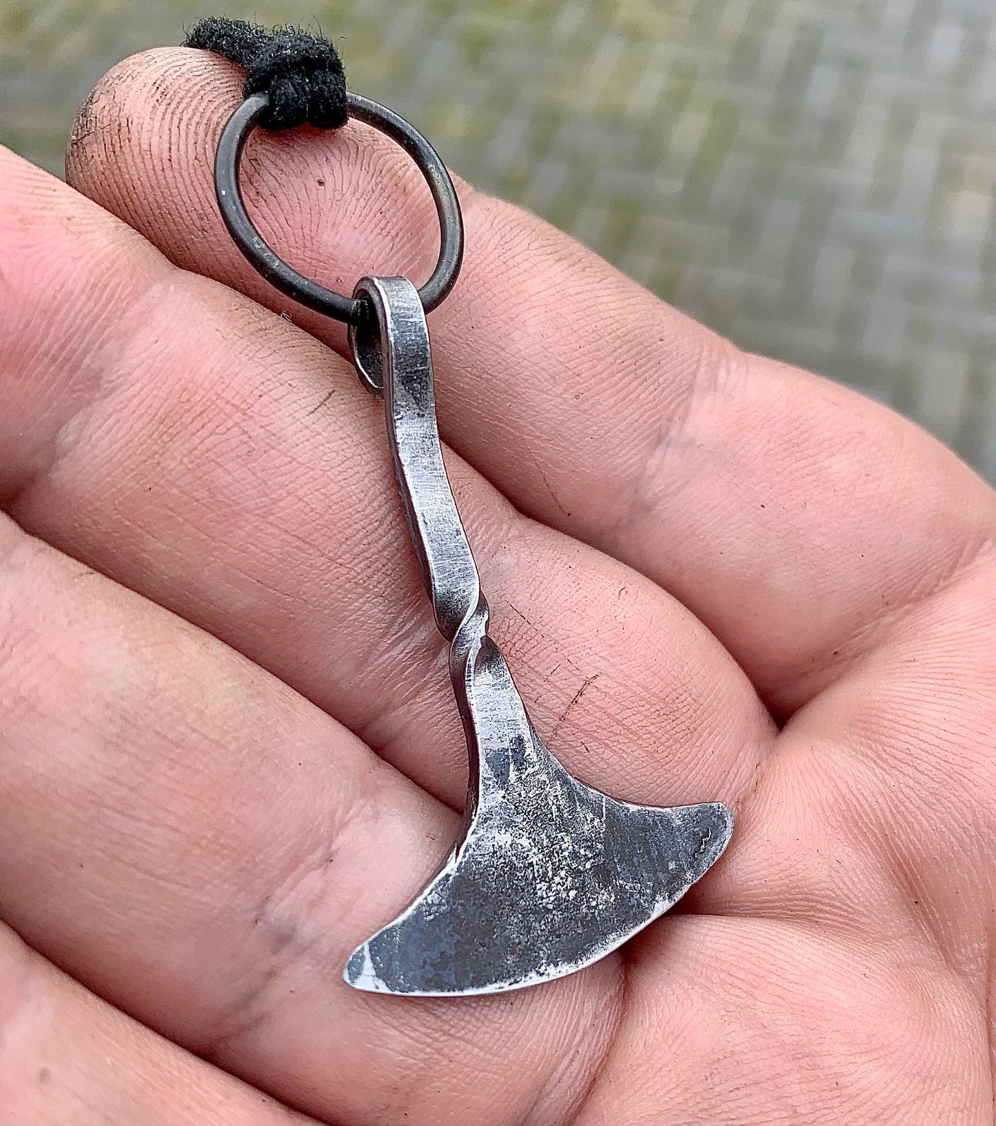 Hand Forged Viking Orme Mjolnir Thors Hammer Pendant