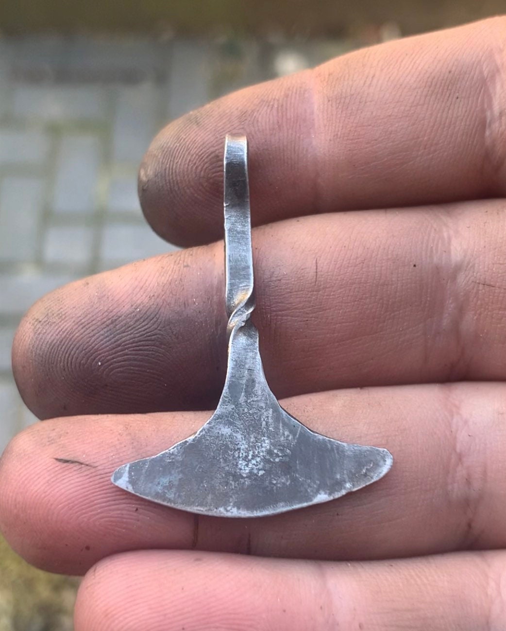 Hand Forged Viking Orme Mjolnir Thors Hammer Pendant