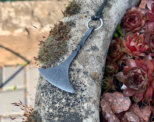 Hand Forged Viking Orme Mjolnir Thors Hammer Pendant