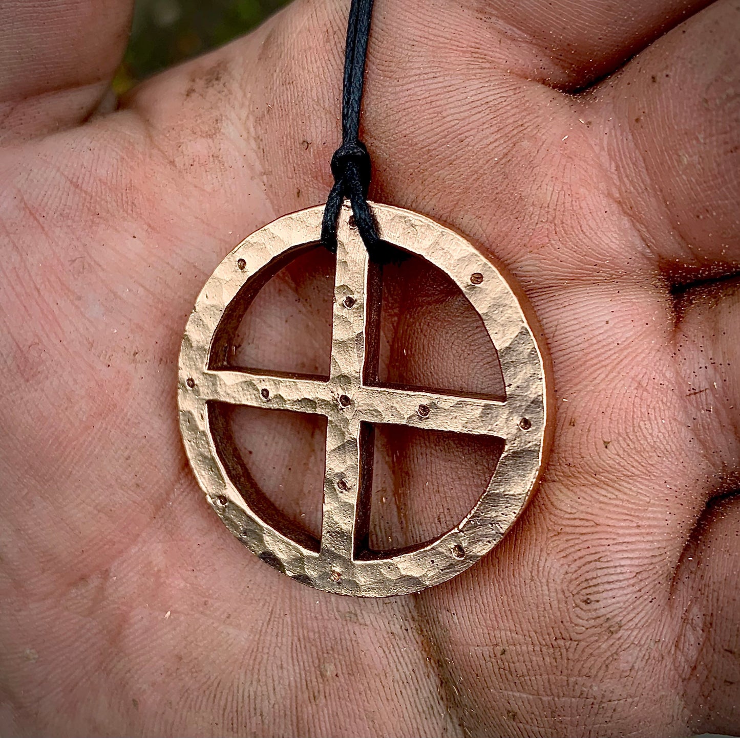 Orme Made Sun Cross, Solar Wheel Pendant - Options of Copper, Bronze, Silver