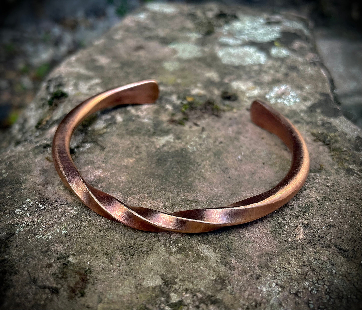 Hand Forged Solid Bronze and Silver Twisted Viking Arm Ring, Cuff Bracelet, Mens or Womens Cuff Bracelet, Gift For Him, Gift For Her