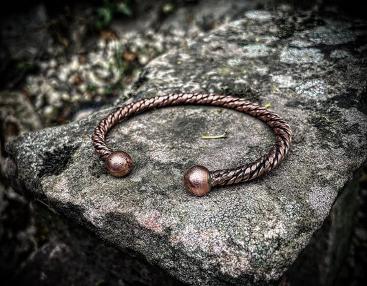 Orme Made Copper Viking Torc, Oath Ring, Arm Ring. Bracelet, Men’s or Womens Copper Cuff Bracelet, Gift for him, Gift for her