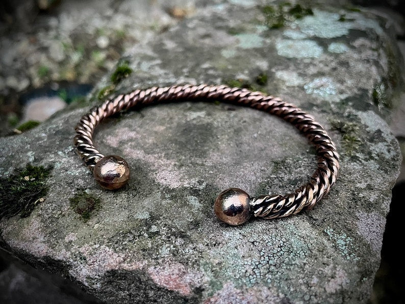 Orme Made Bronze Viking Torc, Oath Ring, Arm Ring. Bracelet, Men’s or Womens Copper Cuff Bracelet, Gift for him, Gift for her