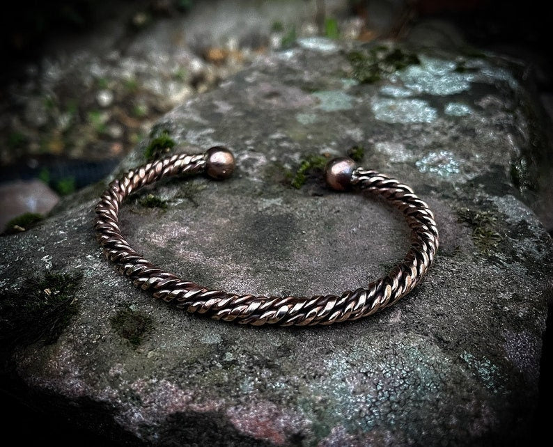 Orme Made Bronze Viking Torc, Oath Ring, Arm Ring. Bracelet, Men’s or Womens Copper Cuff Bracelet, Gift for him, Gift for her