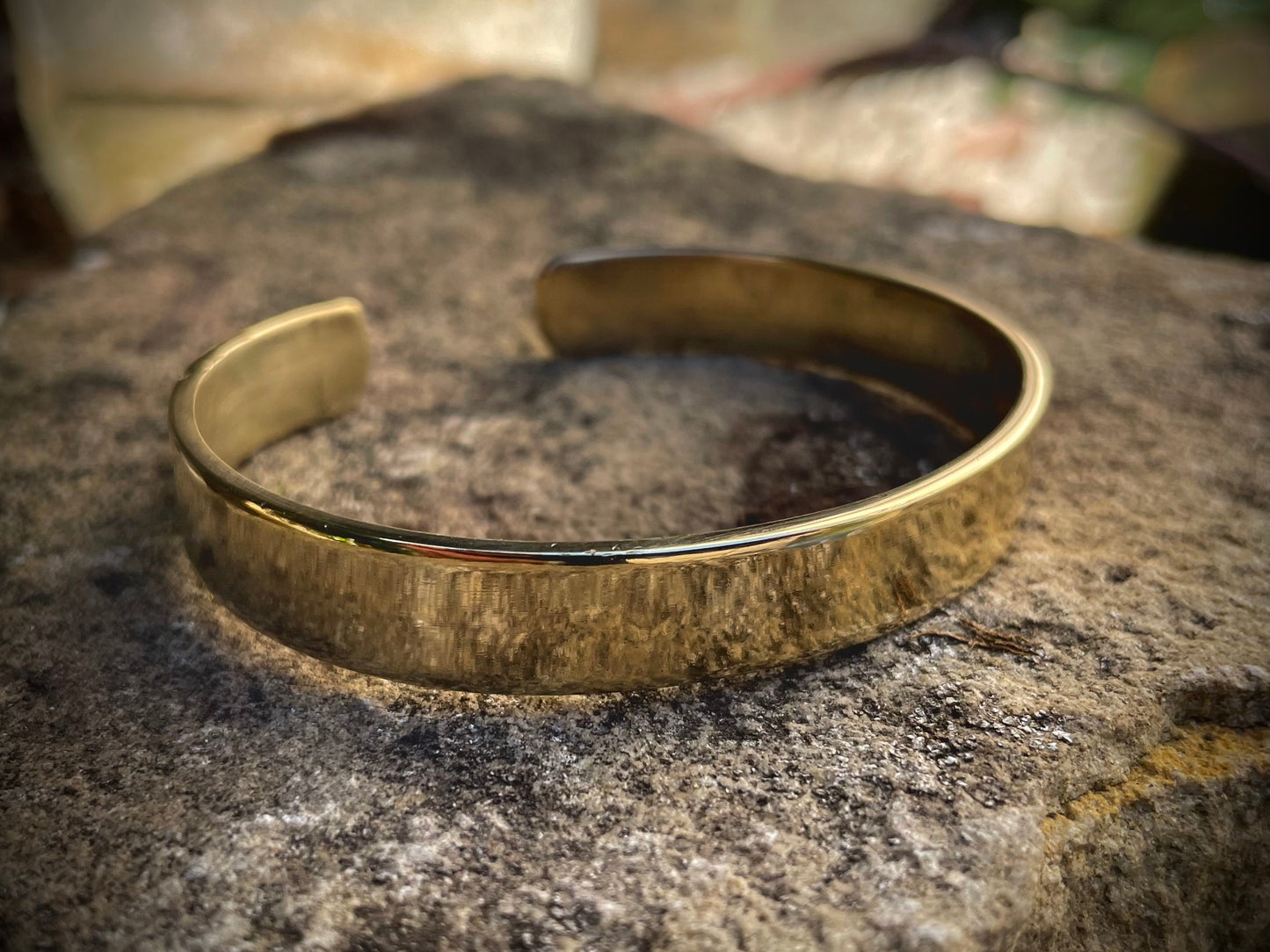 Hand Forged Polished Brass Cuff Bracelet, Men’s or Womens Copper Cuff Bracelet, Gift for him, Gift for her