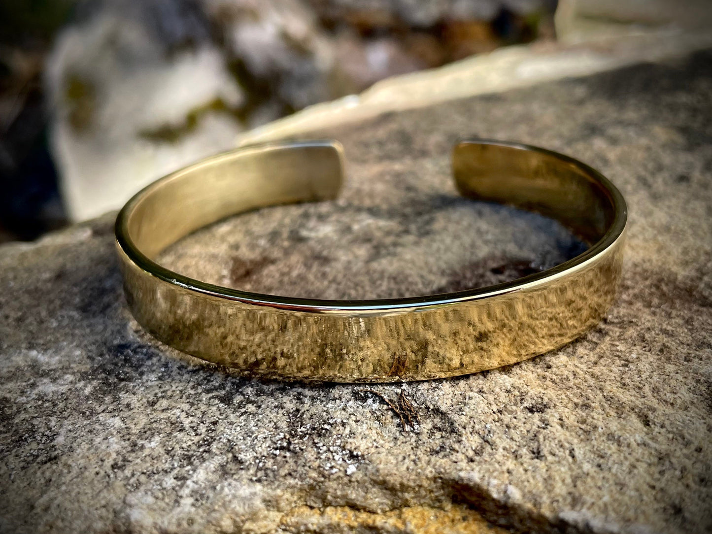 Hand Forged Polished Brass Cuff Bracelet, Men’s or Womens Copper Cuff Bracelet, Gift for him, Gift for her