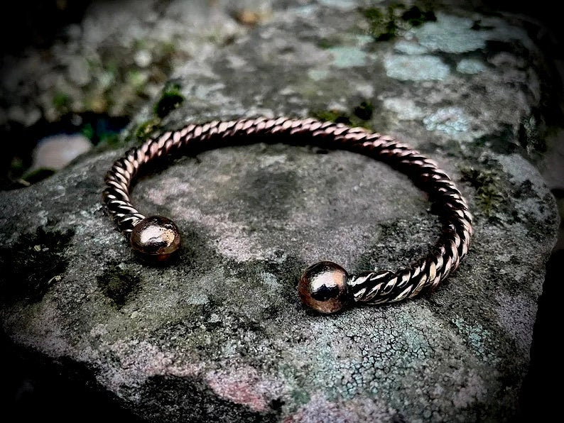 Orme Made Bronze Viking Torc, Oath Ring, Arm Ring. Bracelet, Men’s or Womens Copper Cuff Bracelet, Gift for him, Gift for her