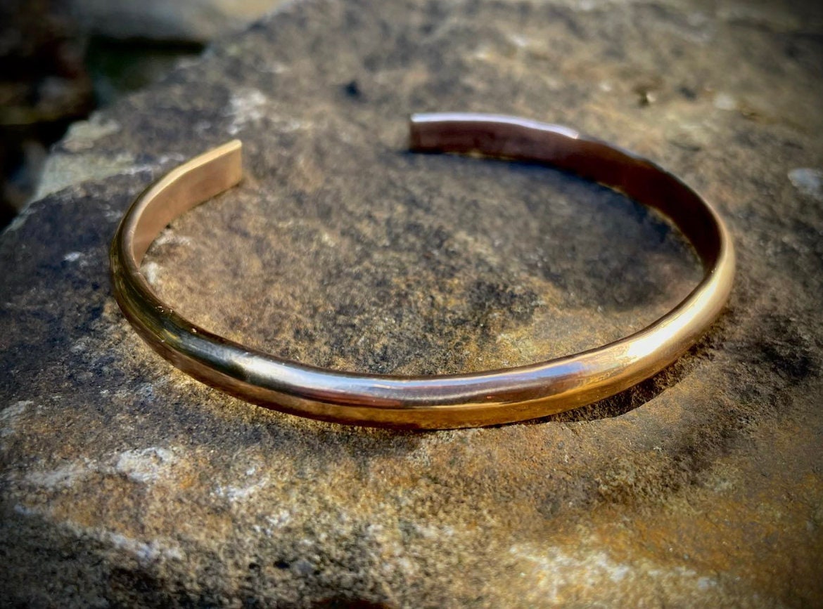 Hand Forged Bronze Age Solid Copper or Bronze Cuff Bracelet, Men’s or Womens Copper Cuff Bracelet, Gift for him, Gift for her