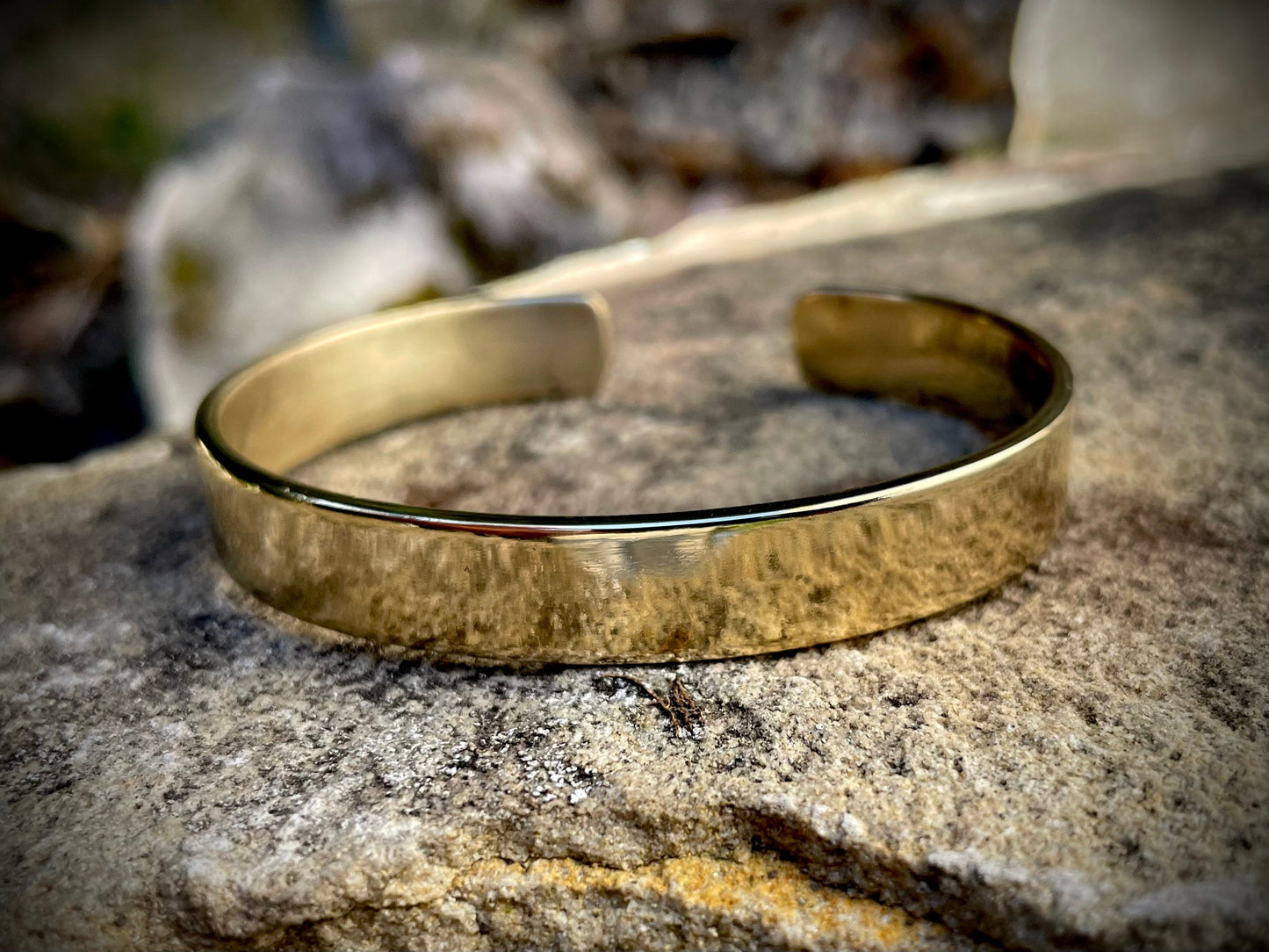 Hand Forged Polished Brass Cuff Bracelet, Men’s or Womens Copper Cuff Bracelet, Gift for him, Gift for her