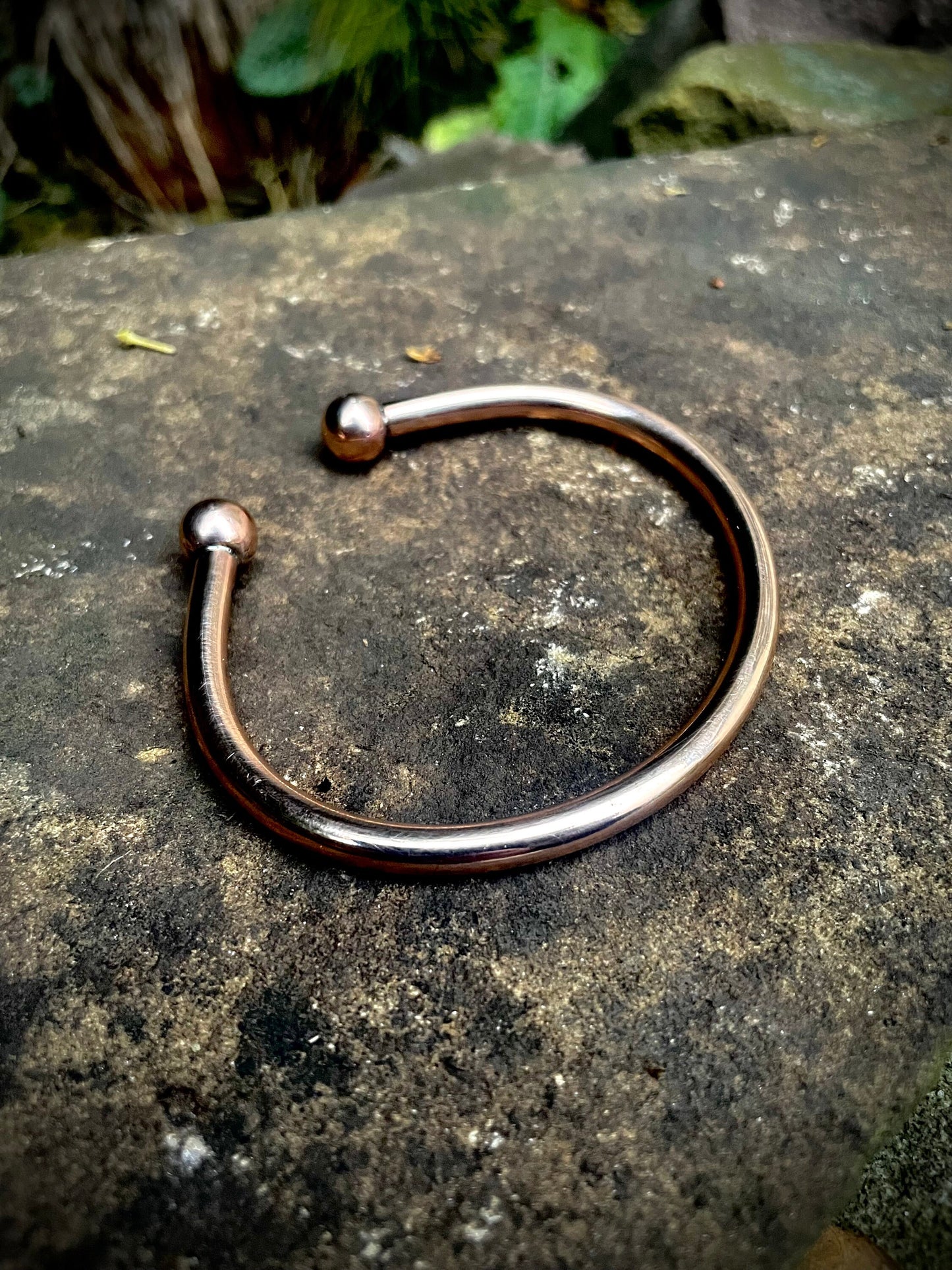 Solid Bronze Wrist Torc, Men’s or Womens Copper Cuff Bracelet, Gift for him, Gift for her