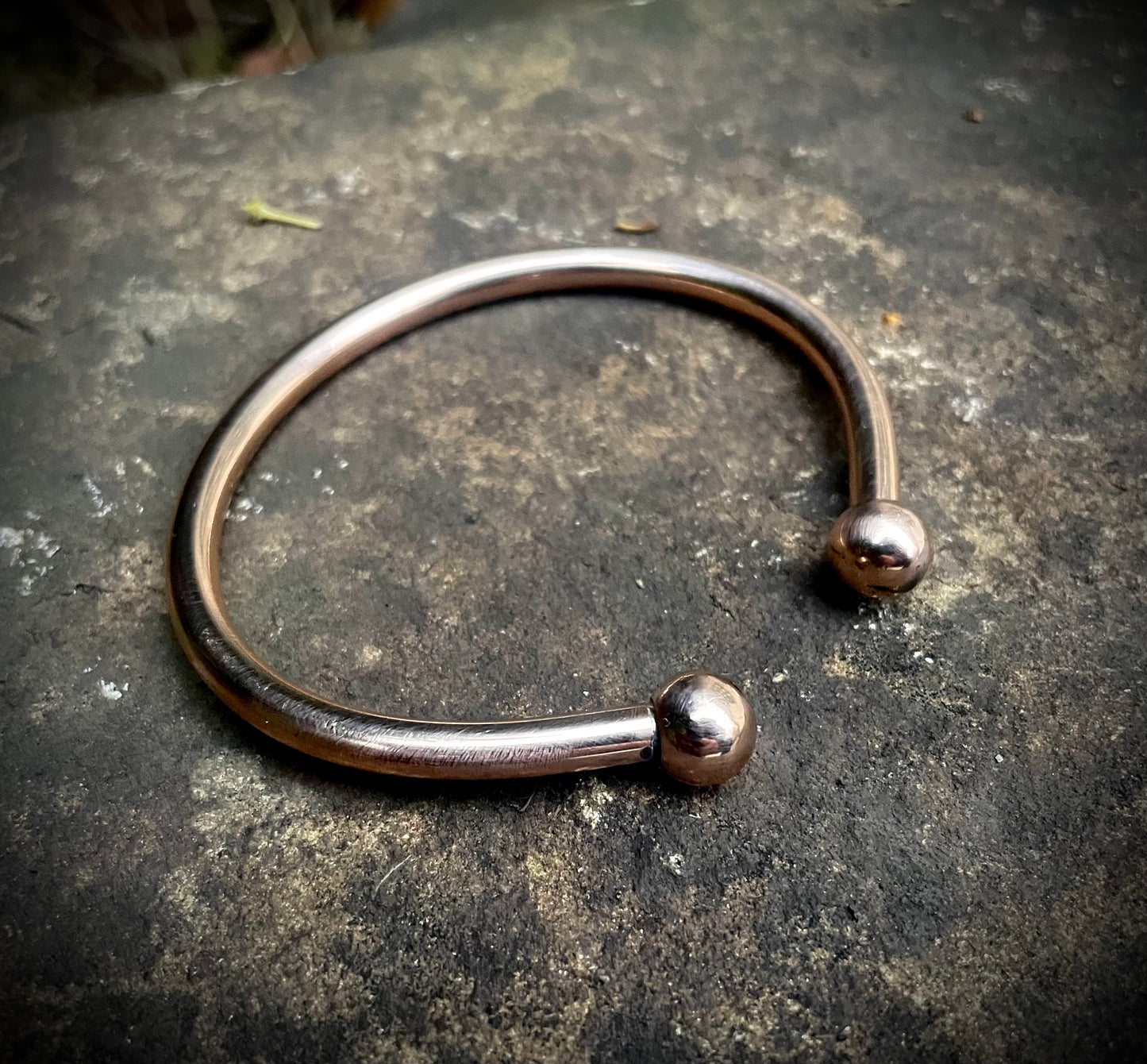 Solid Bronze Wrist Torc, Men’s or Womens Copper Cuff Bracelet, Gift for him, Gift for her