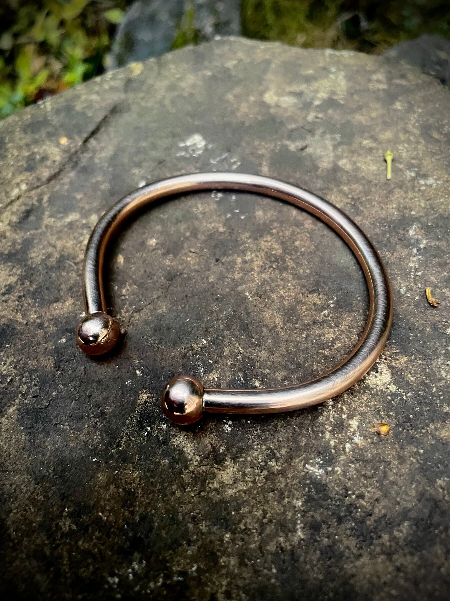 Solid Bronze Wrist Torc, Men’s or Womens Copper Cuff Bracelet, Gift for him, Gift for her