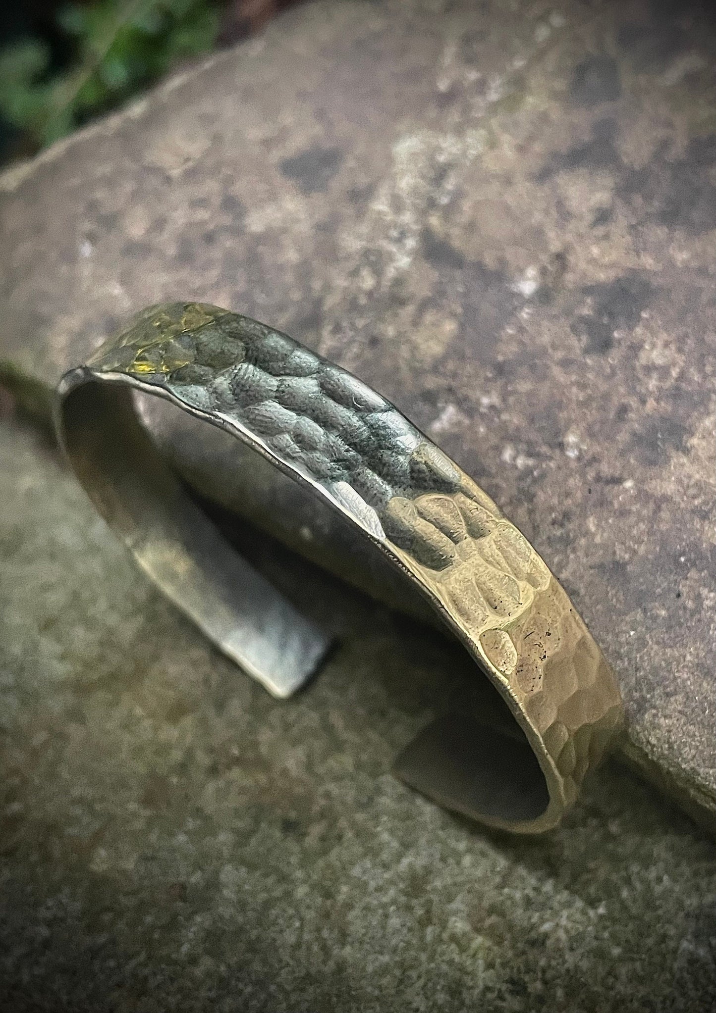 Hand Forged Hammered Brass Cuff Bracelet, Men’s or Womens Copper Cuff Bracelet, Gift for him, Gift for her