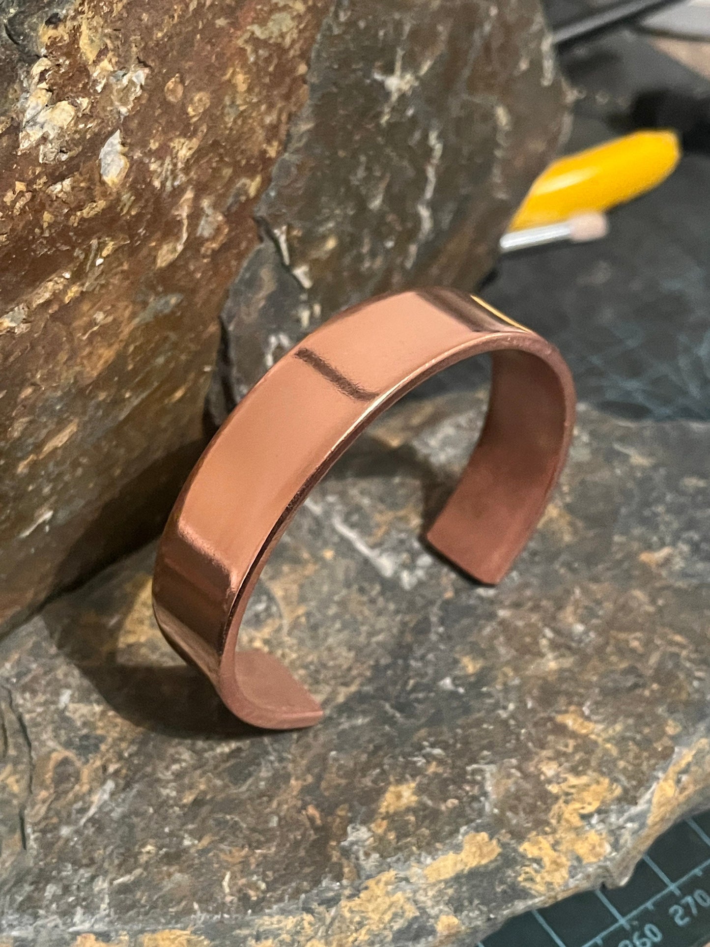 Forged Solid Chunky Copper Cuff, Polished Finish Bracelet, Mens or Womens Cuff Bracelet, Gift For Him, Gift For Her