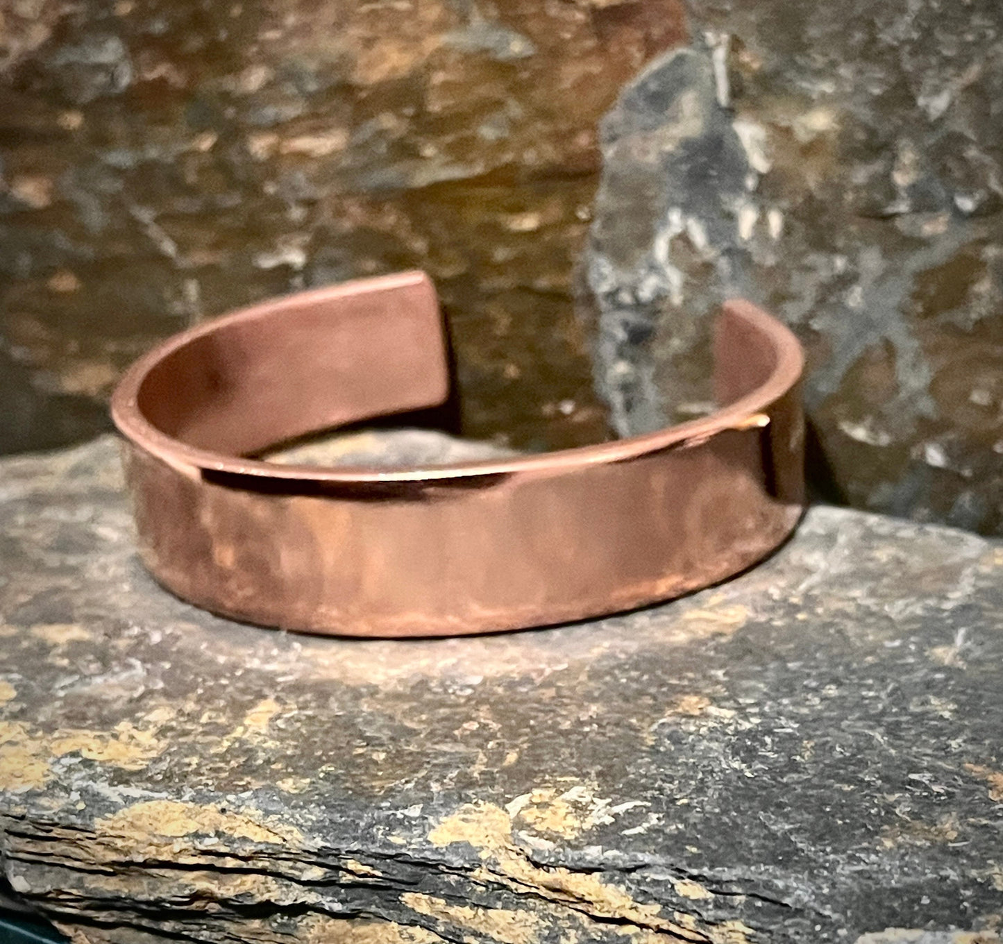 Forged Solid Chunky Copper Cuff, Polished Finish Bracelet, Mens or Womens Cuff Bracelet, Gift For Him, Gift For Her