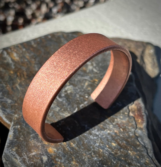 Forged Solid Chunky Copper Cuff, Brushed Satin Finish Bracelet, Mens or Womens Cuff Bracelet, Gift For Him, Gift For Her