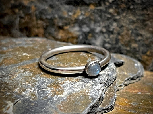 Women’s Stirling Silver Labradorite Ring, Birthday Gift, Valentines Gift, Christmas Gift, Gemstone Ring