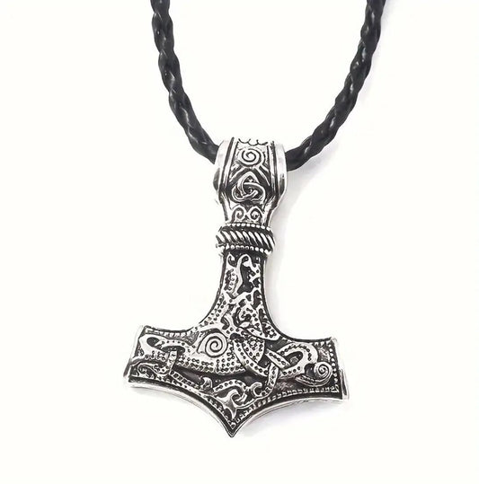 Stainless Steel Celtic Mjolnir Thors Hammer Pendant, Gifts for him, Gifts for her, birthday gift, anniversary gift